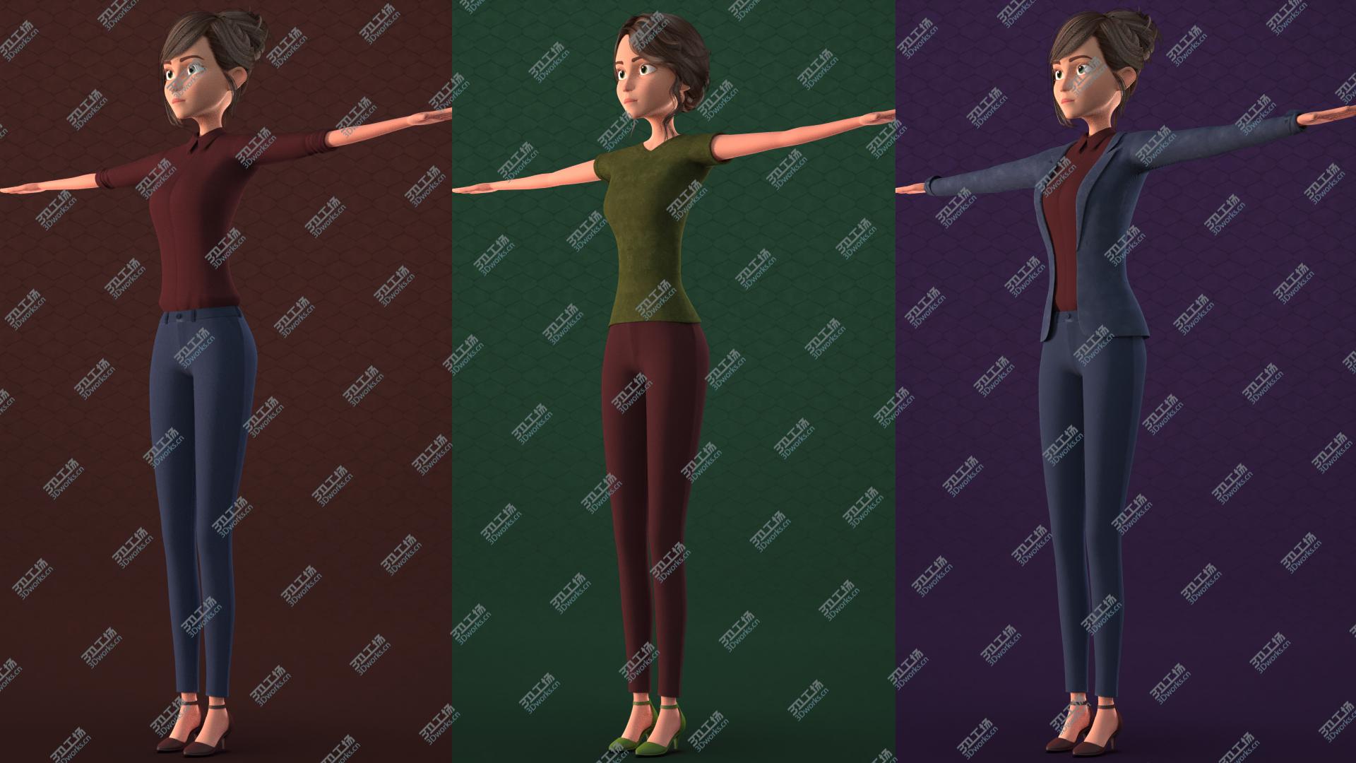 images/goods_img/202104021/3D CARTOON MOTHER 2 - TOON WOMAN rigged model/3.jpg